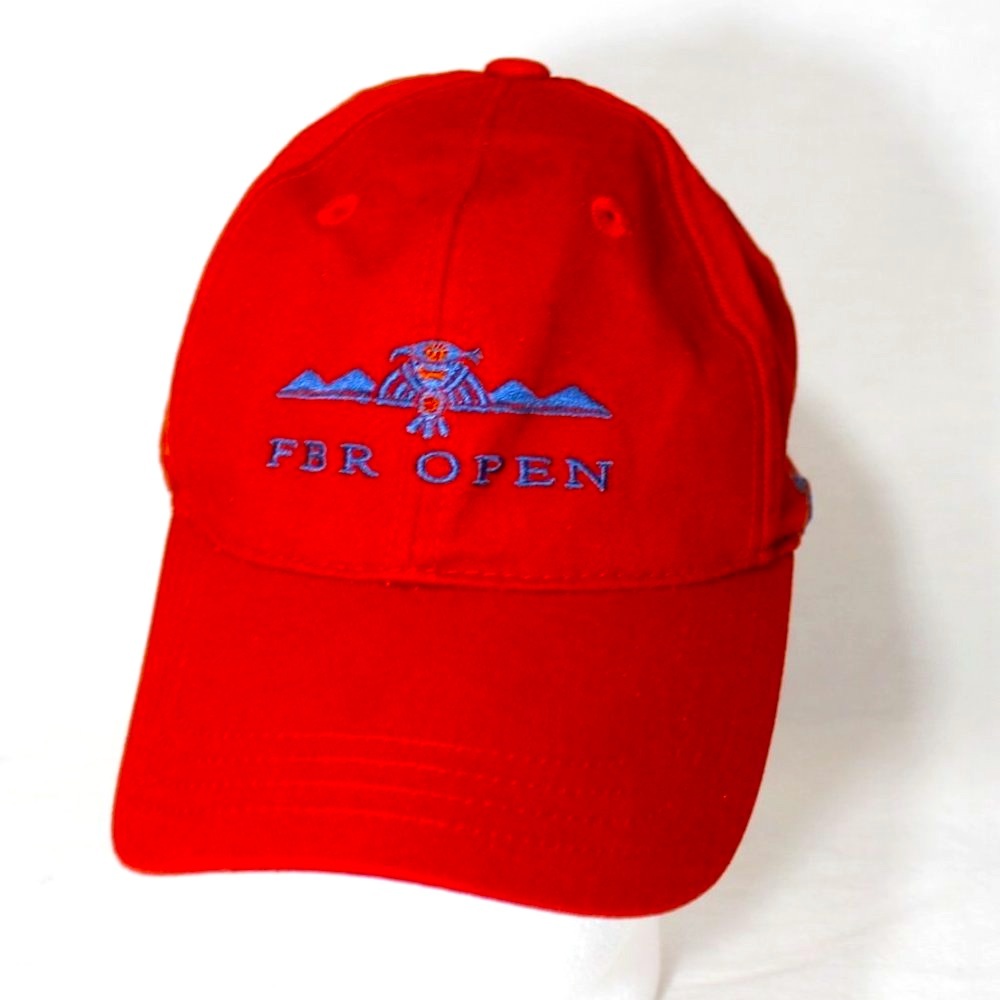 FBR OPEN PHOENIX Red Imperial Baseball Hat Cap Adjustable Back Blue Front Logo
